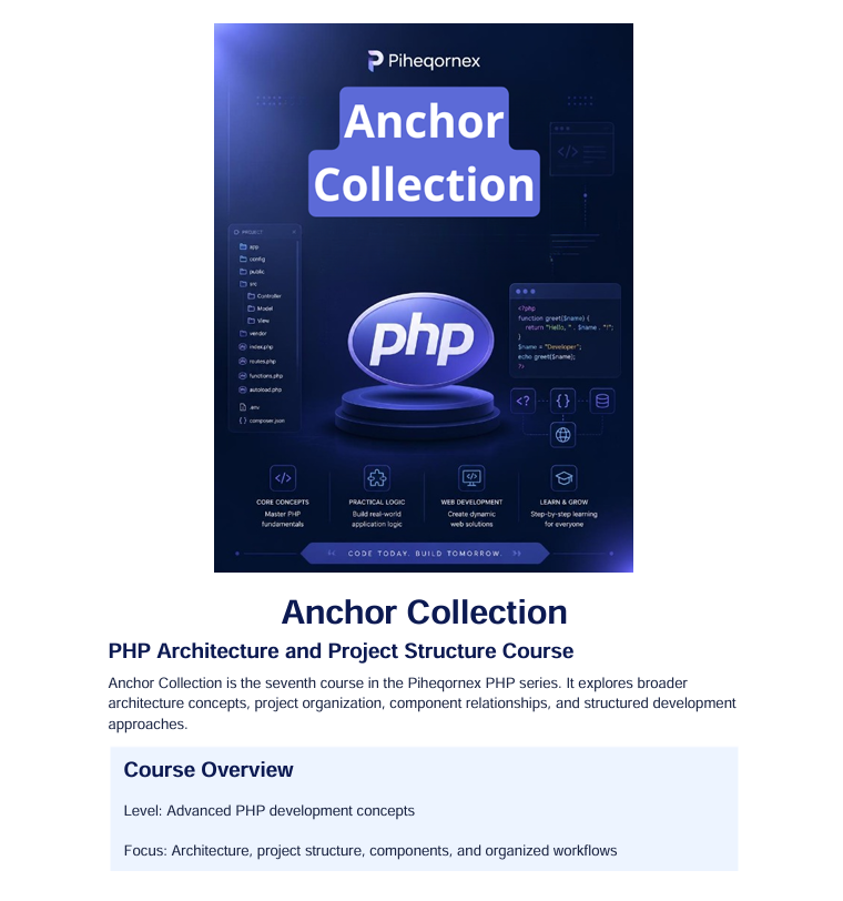 anchor collection course